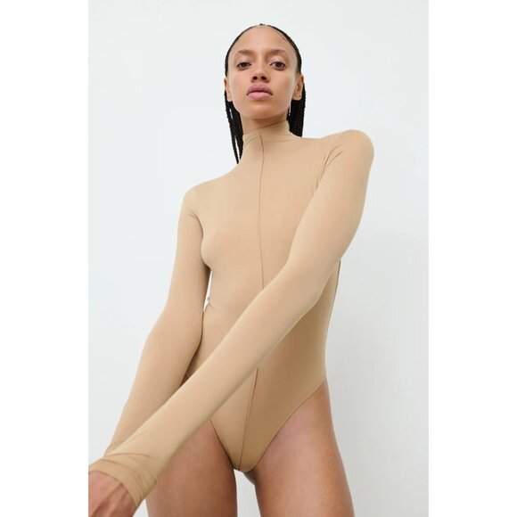 WARDROBE.NYC x Rosie Huntington-Whiteley RHW Long Sleeve Bodysuit Sahara Small - Picture 12 of 15